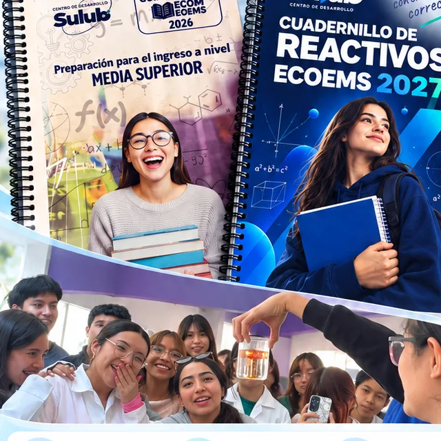 Guía práctica y Cuadernillo de Reactivos ECOEMS 2027 de Centro Sulub